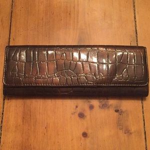 Faux Croc Clutch